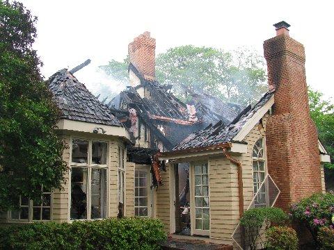 Aftermath of Chappaqua fire. (5/30/08)